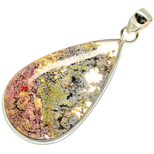 Indonesian Plume Agate Pendants handcrafted by Ana Silver Co - PD22535