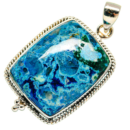 Chrysocolla In Malachite Pendants handcrafted by Ana Silver Co - PD22539