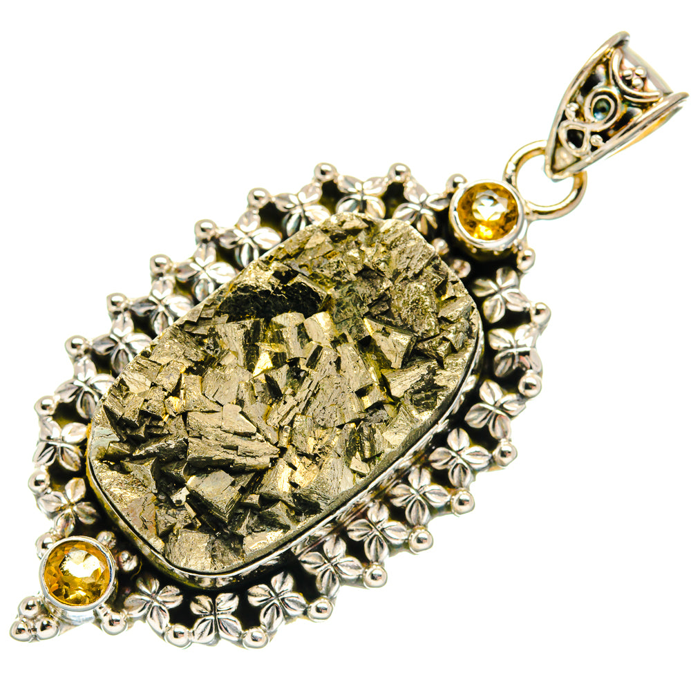 Pyrite Pendants handcrafted by Ana Silver Co - PD22555