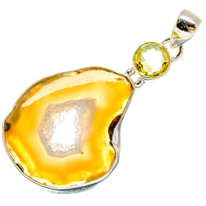 Geode Slice Pendants handcrafted by Ana Silver Co - PD22560 - Photo 2