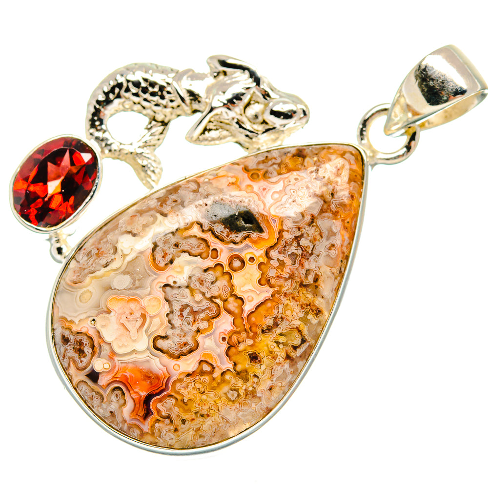 Ocean Jasper Pendants handcrafted by Ana Silver Co - PD22578 - Photo 2