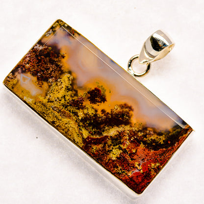 Indonesian Plume Agate Pendants handcrafted by Ana Silver Co - PD22584