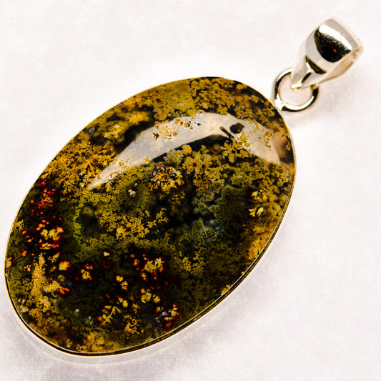 Indonesian Plume Agate Pendants handcrafted by Ana Silver Co - PD22586 - Photo 2