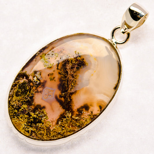 Indonesian Plume Agate Pendants handcrafted by Ana Silver Co - PD22597 - Photo 2