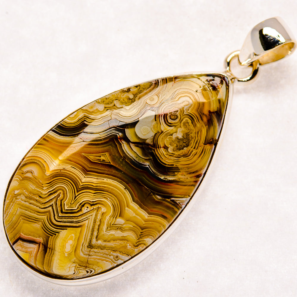 Laguna Lace Agate Pendants handcrafted by Ana Silver Co - PD22602