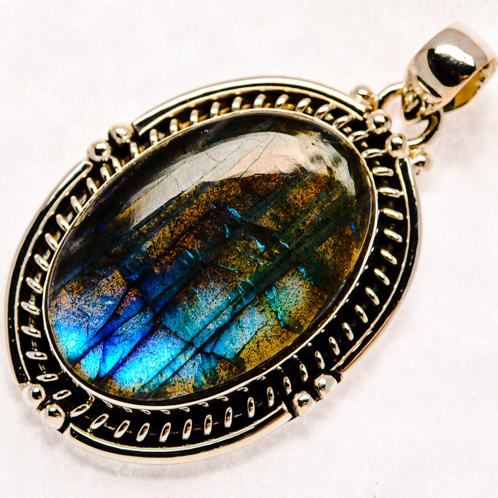 Labradorite Pendants handcrafted by Ana Silver Co - PD22607 - Photo 2