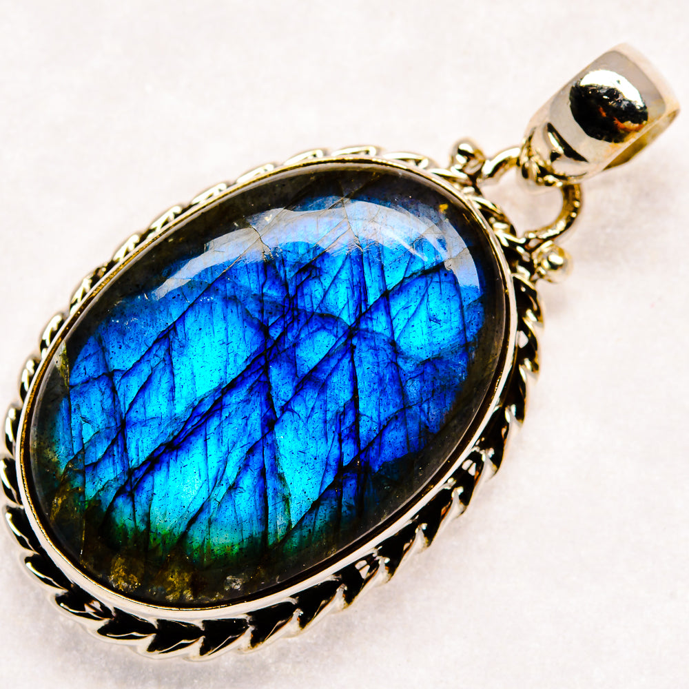 Labradorite Pendants handcrafted by Ana Silver Co - PD22614 - Photo 2