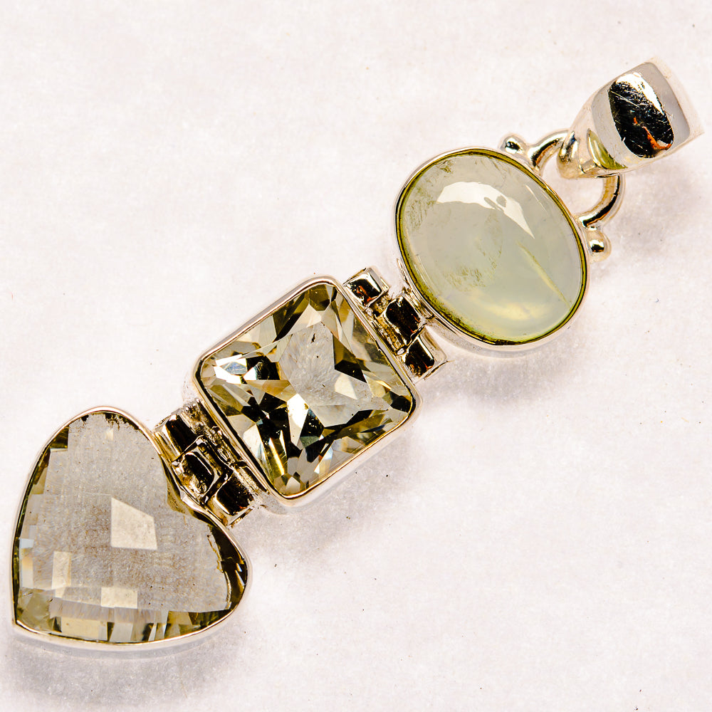 Prehnite Pendants handcrafted by Ana Silver Co - PD22627 - Photo 2