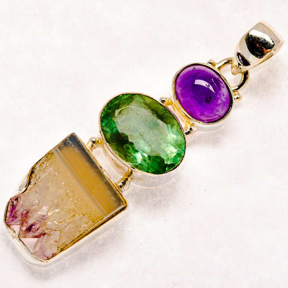 Amethyst Stalactite Pendants handcrafted by Ana Silver Co - PD22634 - Photo 2