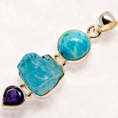 Aquamarine Pendants handcrafted by Ana Silver Co - PD22639 - Photo 2