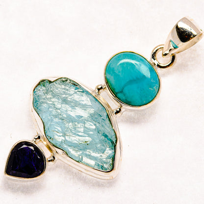 Aquamarine Pendants handcrafted by Ana Silver Co - PD22640 - Photo 2
