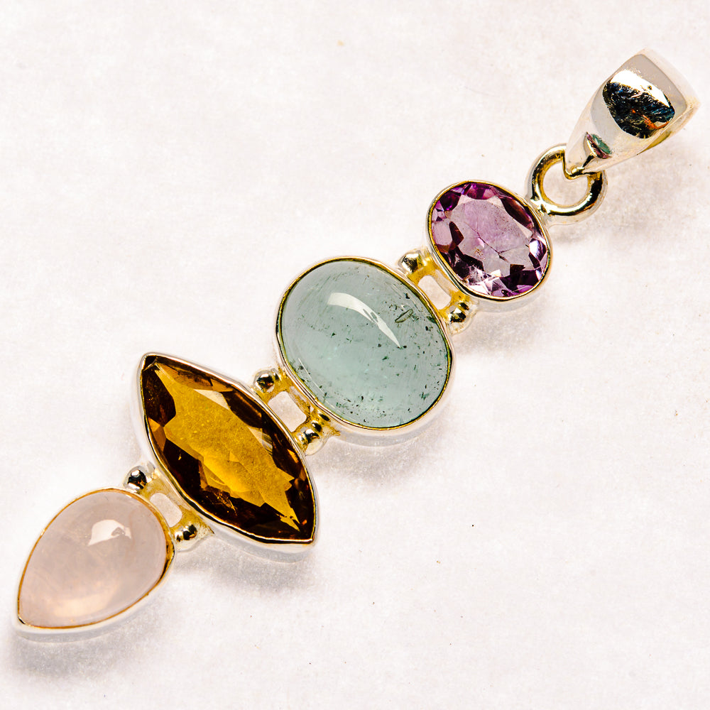 Aquamarine Pendants handcrafted by Ana Silver Co - PD22645