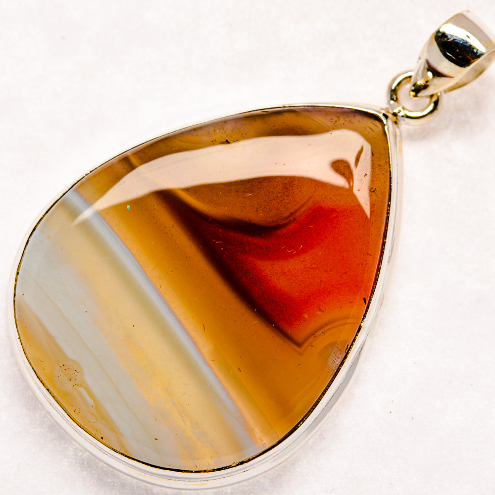 Botswana Agate Pendants handcrafted by Ana Silver Co - PD22668 - Photo 2