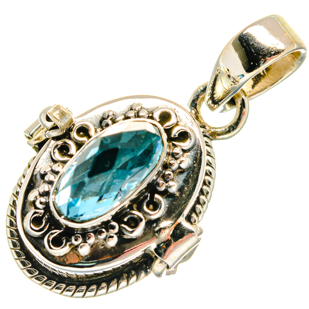 Blue Topaz Pendants handcrafted by Ana Silver Co - PD22674 - Photo 2