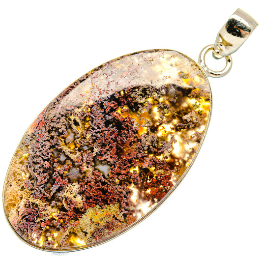 Indonesian Plume Agate Pendants handcrafted by Ana Silver Co - PD22690 - Photo 2