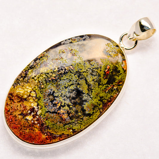 Indonesian Plume Agate Pendants handcrafted by Ana Silver Co - PD22705