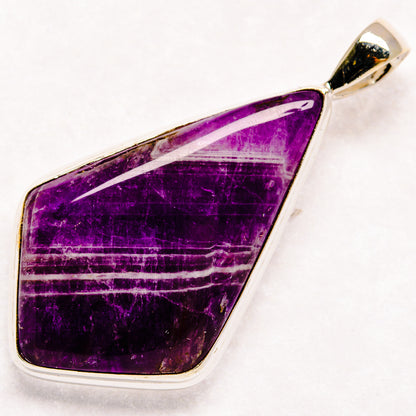 Chevron Amethyst Pendants handcrafted by Ana Silver Co - PD22709 - Photo 2