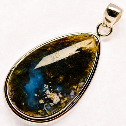 Indonesian Plume Agate Pendants handcrafted by Ana Silver Co - PD22715 - Photo 2