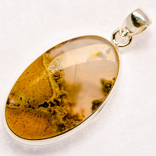 Indonesian Plume Agate Pendants handcrafted by Ana Silver Co - PD22719 - Photo 2
