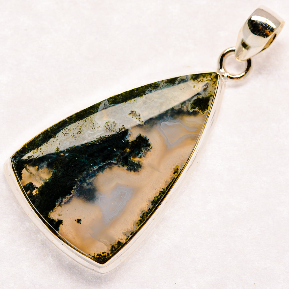 Indonesian Plume Agate Pendants handcrafted by Ana Silver Co - PD22721 - Photo 2