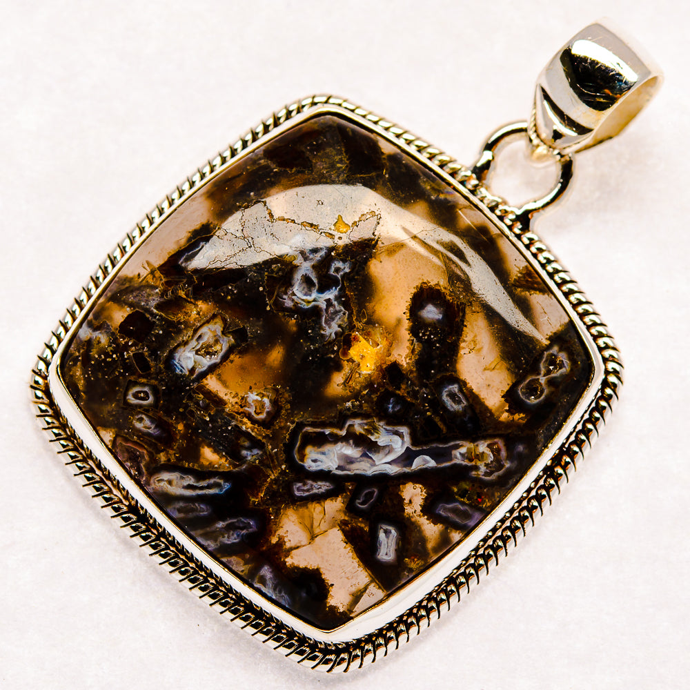 Turkish Tube Agate Pendants handcrafted by Ana Silver Co - PD22723 - Photo 2