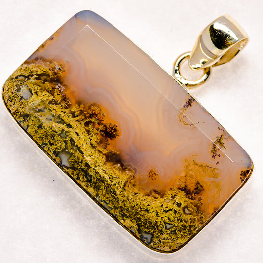Indonesian Plume Agate Pendants handcrafted by Ana Silver Co - PD22725 - Photo 2