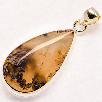 Indonesian Plume Agate Pendants handcrafted by Ana Silver Co - PD22727 - Photo 2