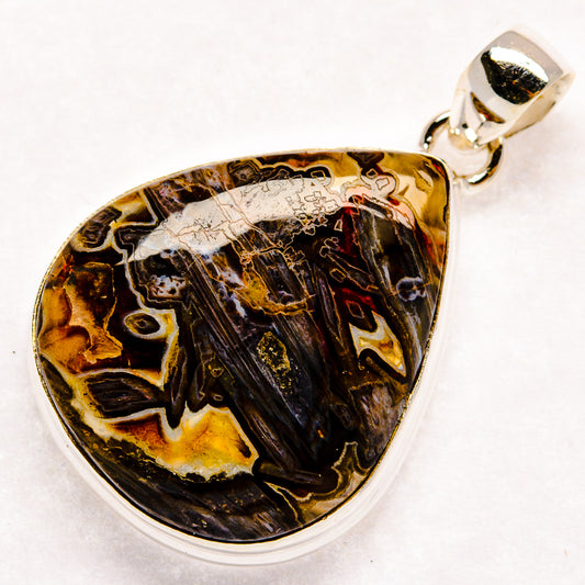 Turkish Tube Agate Pendants handcrafted by Ana Silver Co - PD22730 - Photo 2