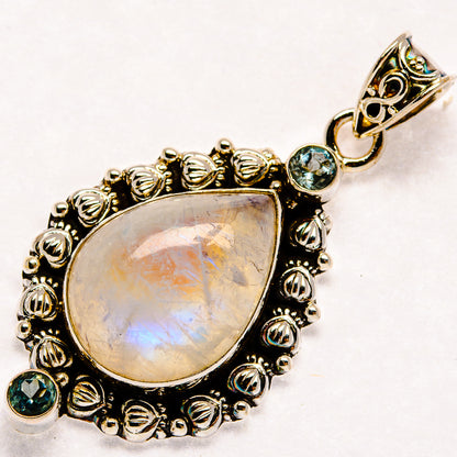 Rainbow Moonstone Pendants handcrafted by Ana Silver Co - PD22743