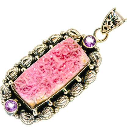 Cobalto Calcite Druzy Pendants handcrafted by Ana Silver Co - PD22748