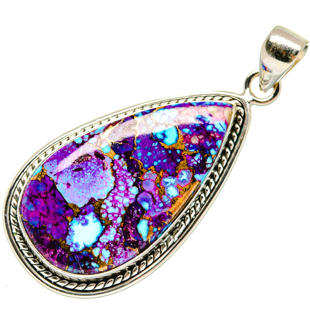 Spiny Oyster Turquoise Pendants handcrafted by Ana Silver Co - PD22751