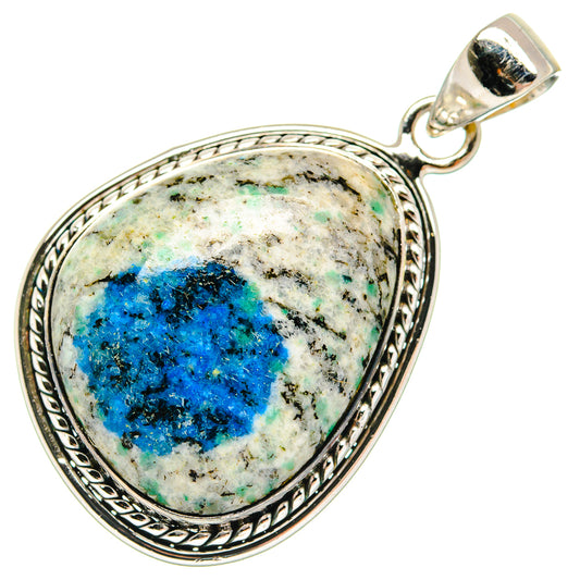 K2 Blue Azurite Pendants handcrafted by Ana Silver Co - PD22760 - Photo 2