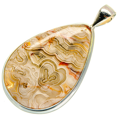 Laguna Lace Agate Pendants handcrafted by Ana Silver Co - PD22765 - Photo 2