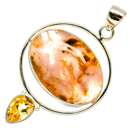 Plume Agate Pendants handcrafted by Ana Silver Co - PD22770 - Photo 2