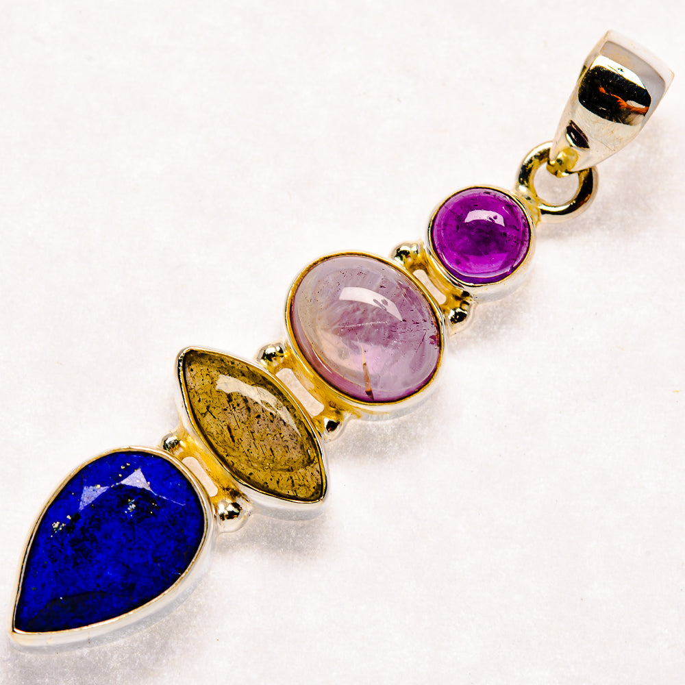 Lapis Lazuli Pendants handcrafted by Ana Silver Co - PD22795 - Photo 2