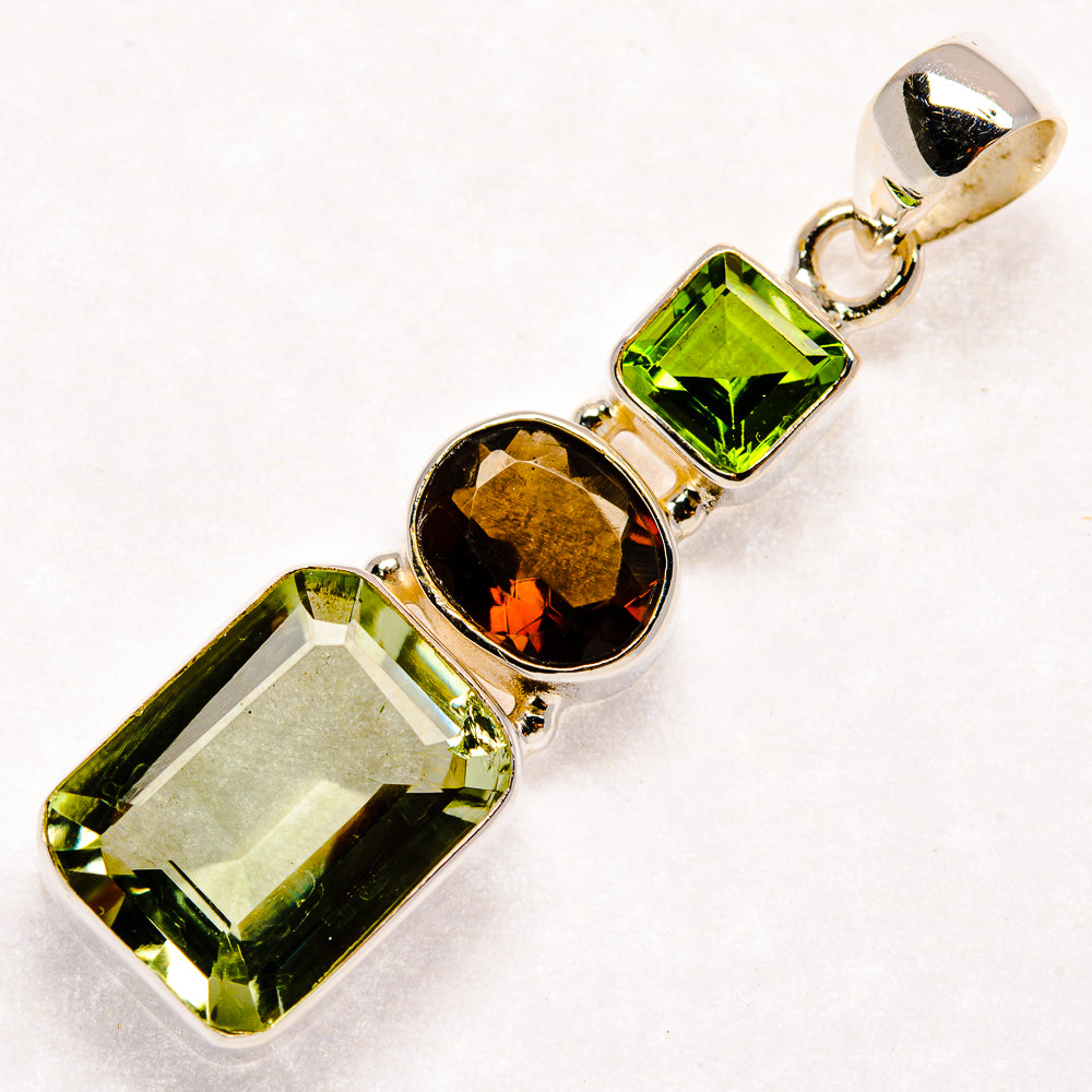Green Amethyst Pendants handcrafted by Ana Silver Co - PD22799 - Photo 2