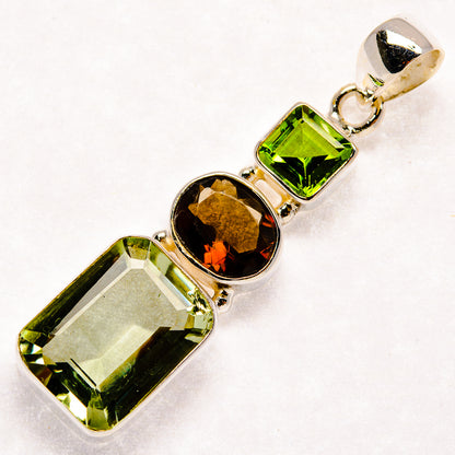 Green Amethyst Pendants handcrafted by Ana Silver Co - PD22799 - Photo 2