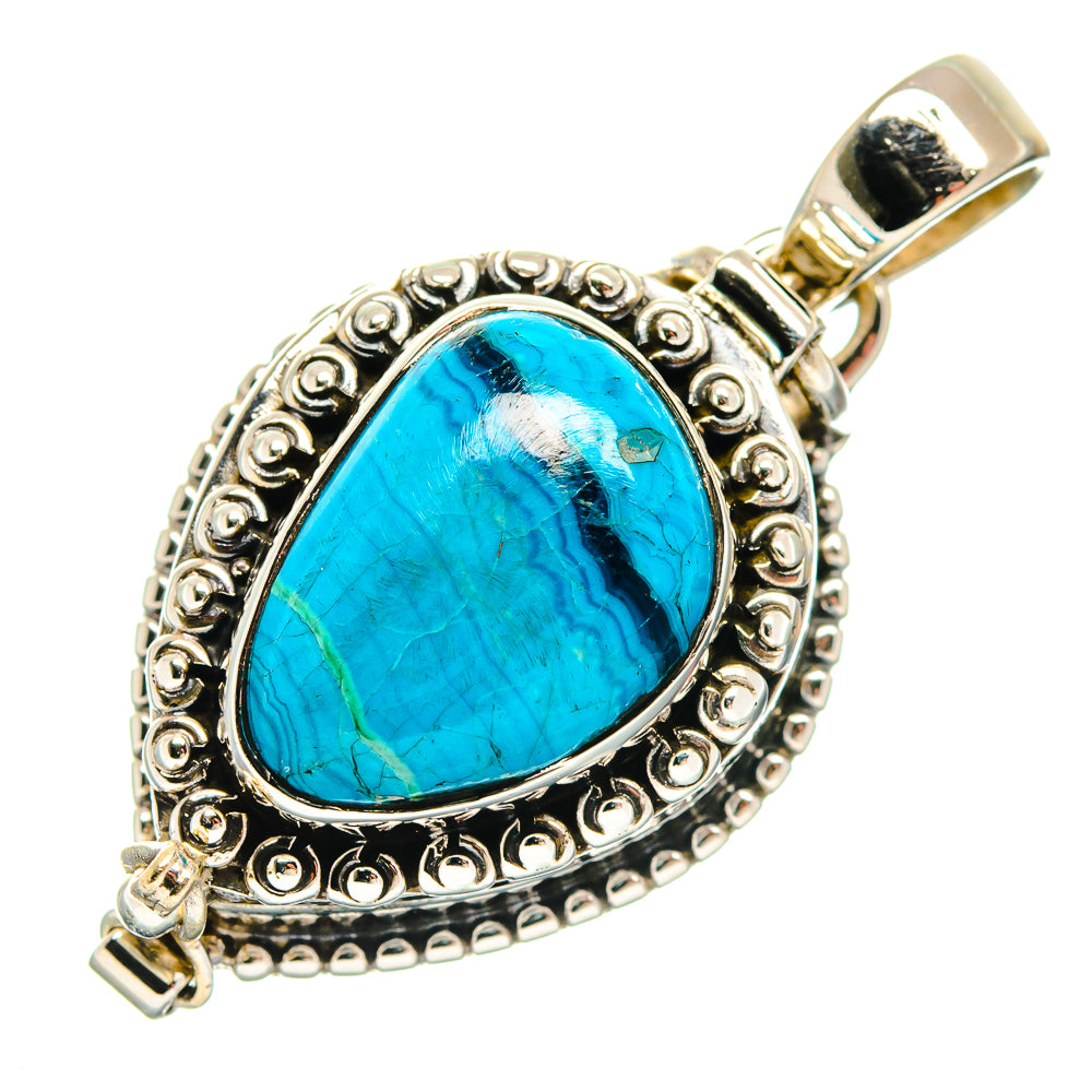 Chrysocolla Pendants handcrafted by Ana Silver Co - PD22815 - Photo 2