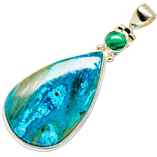 Chrysocolla Pendants handcrafted by Ana Silver Co - PD22823 - Photo 2