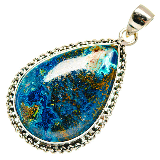 Azurite Pendants handcrafted by Ana Silver Co - PD22836 - Photo 2