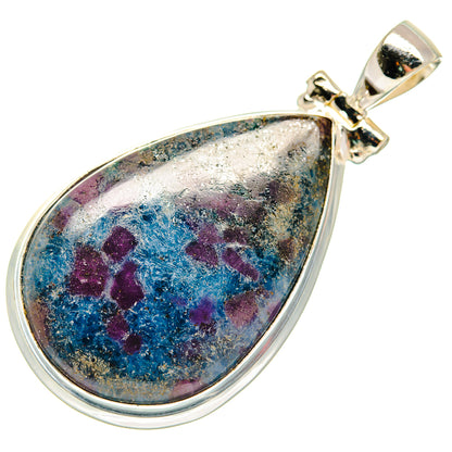 Ruby Fuchsite Pendants handcrafted by Ana Silver Co - PD22857 - Photo 2