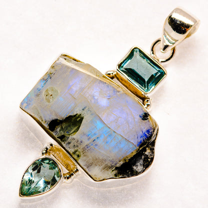 Rainbow Moonstone Pendants handcrafted by Ana Silver Co - PD22887 - Photo 2