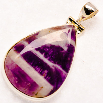 Chevron Amethyst Pendants handcrafted by Ana Silver Co - PD22903 - Photo 2