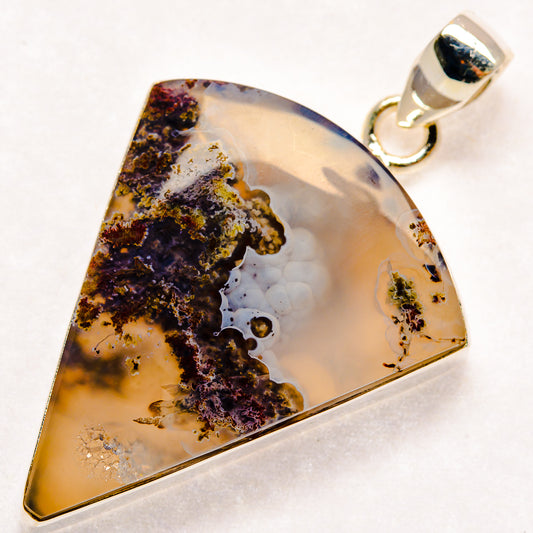Indonesian Plume Agate Pendants handcrafted by Ana Silver Co - PD22914 - Photo 2