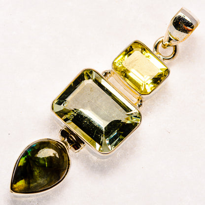 Green Amethyst Pendants handcrafted by Ana Silver Co - PD22927 - Photo 2