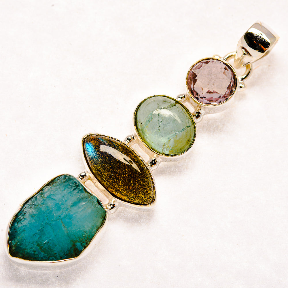 Aquamarine Pendants handcrafted by Ana Silver Co - PD22932 - Photo 2
