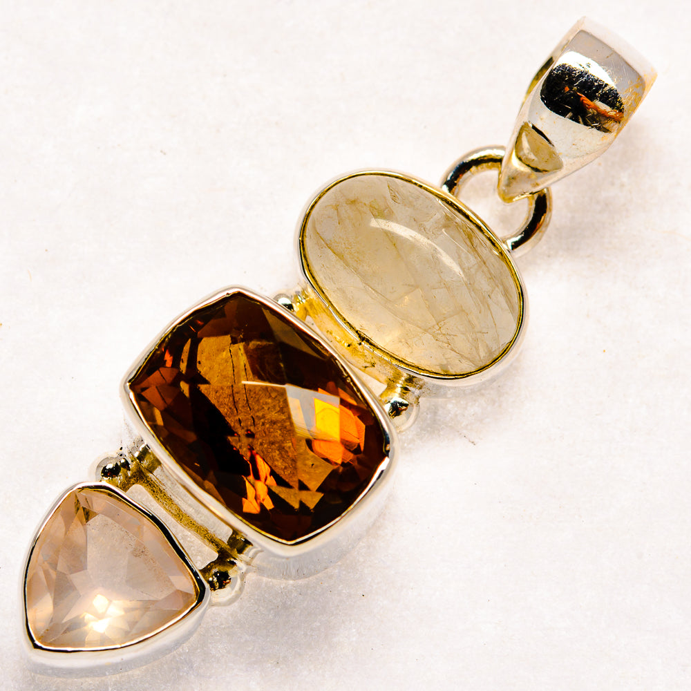 Smoky Quartz Pendants handcrafted by Ana Silver Co - PD22940 - Photo 2