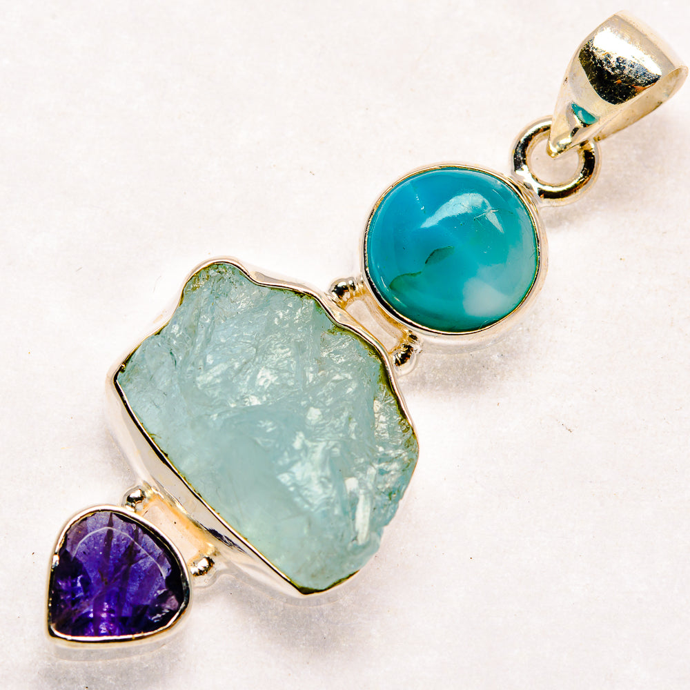 Aquamarine Pendants handcrafted by Ana Silver Co - PD22946 - Photo 2