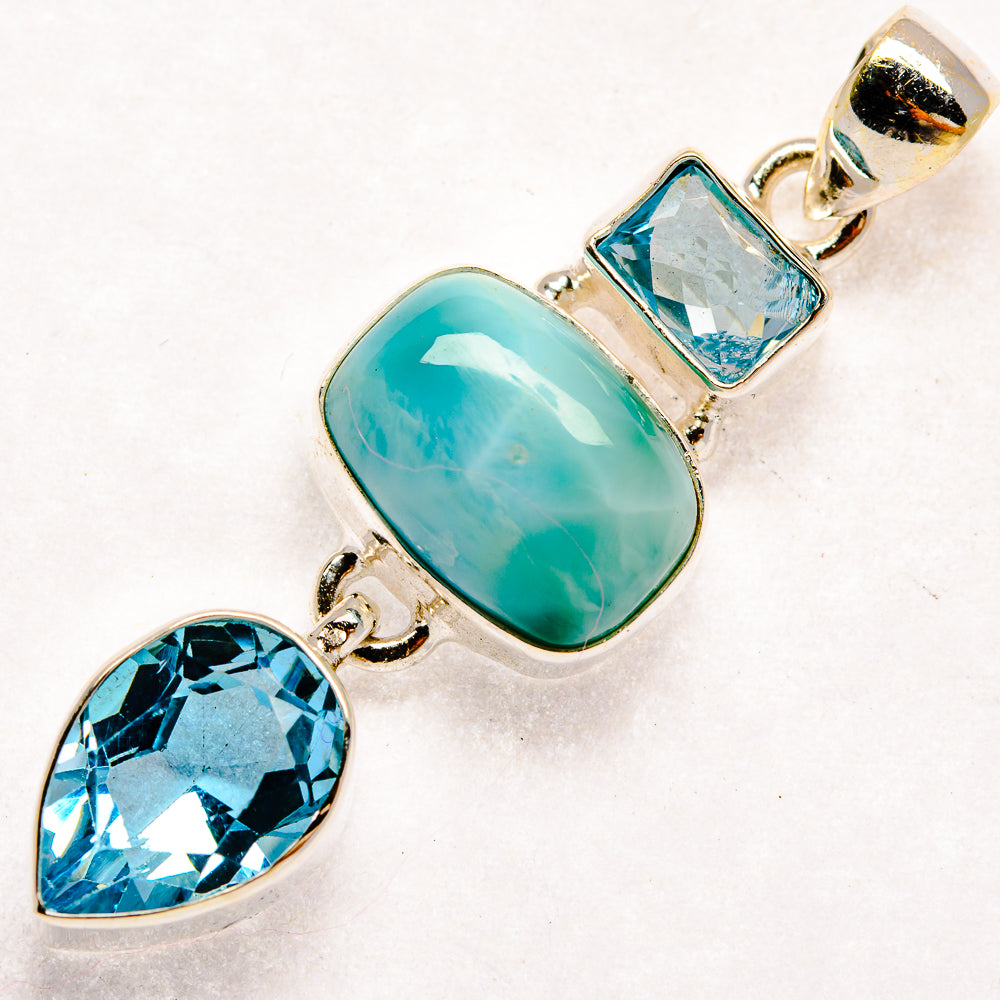 Larimar Pendants handcrafted by Ana Silver Co - PD22947 - Photo 2