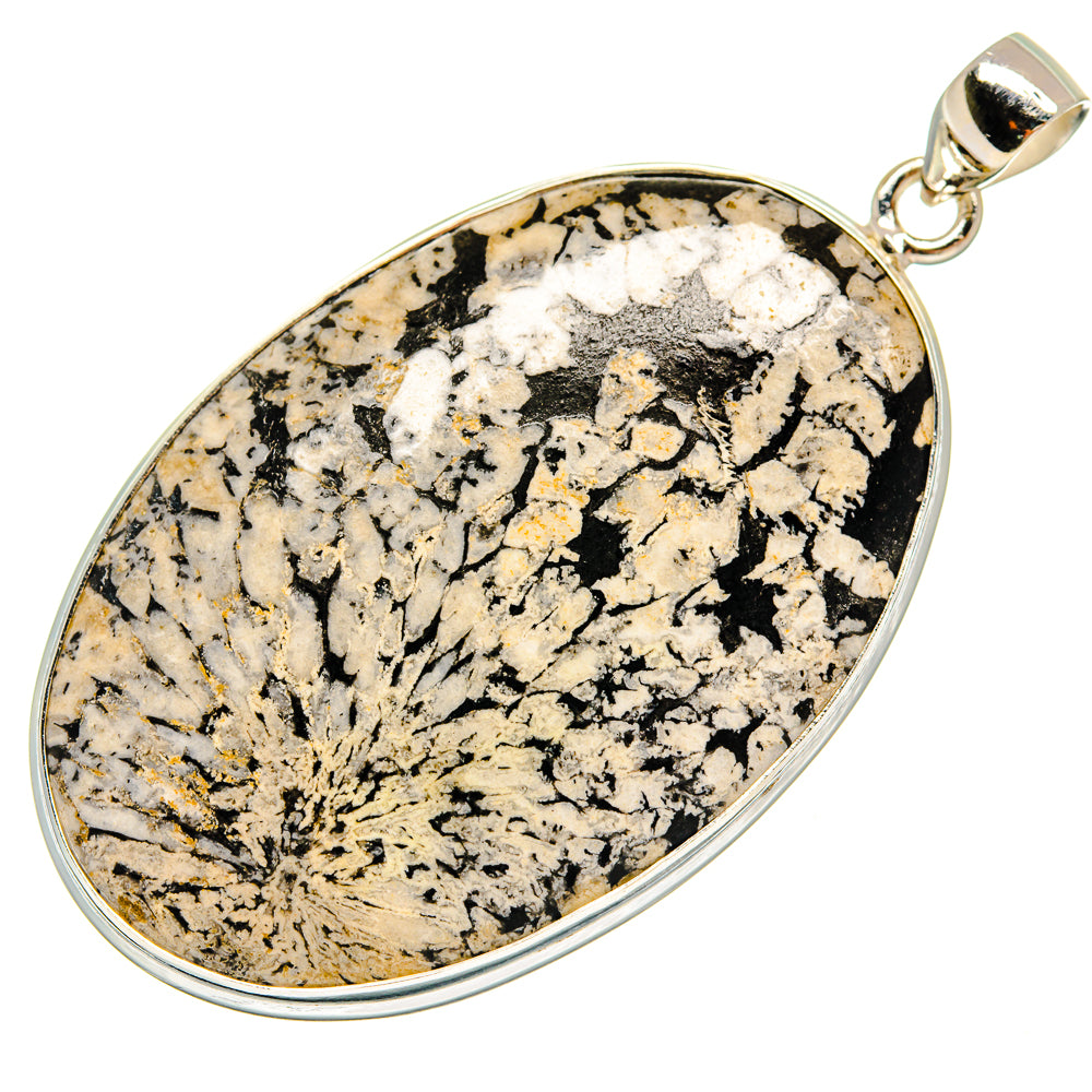 Chrysanthemum Stone Pendants handcrafted by Ana Silver Co - PD22960 - Photo 2